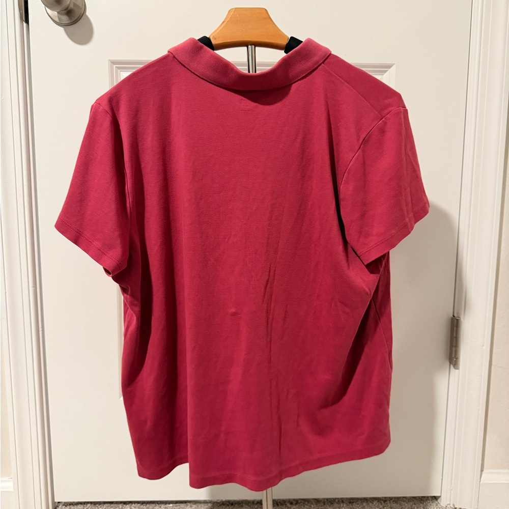 Lands’ End Red/Pink Collared Shirt – Size XL/P - Picture 3 of 8